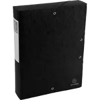 Exacompta Nature Future A4 Documentenbox, 320 x 240 x 60 mm, Karton, 600 g/m², Zwart