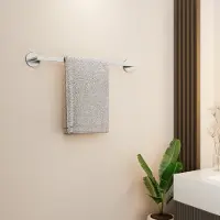 CECIPA MAX Handdoekrek 60 cm - Handdoekstang - Zelfklevend en Zonder Boren - Badkamer Plank - Badkamer Accessoires - Handdoekhouder -Handdoekenrek Badkamer - RVS - Zilver