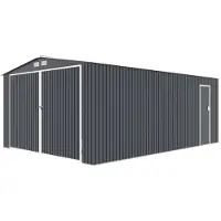 CoverTech Palmer metalen garage 3,8 x 5,4 m antraciet