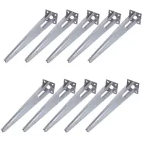 Baumarktplus 10x grondinrijhuls voor Ø 34 mm grondinrijhuls 50 cm lengte afrasteringspaal verzinkt bevestiging 100x100 mm