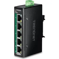 Trendnet TI-PELC50 5-Port Ethernet PoE+ Industrial DIN-Rail Mini Switch