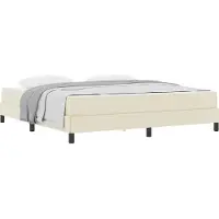 vidaXL Bedframe met matras Crème 180 x 200 cm Stof