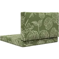 vidaXL Buitenbankkussen Polyester Blad Design 80 x 80 x 8 cm