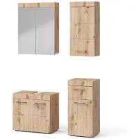 Vicco Badkamermeubel set Luna Eiken Wotan 4-delig, Model 36777