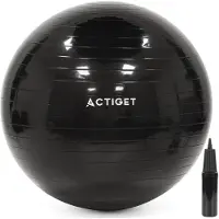 Springos ACTIGET Fitnessbal 75 cm voor pilates- en yoga-oefeningen met pomp, gymnastiek, zwart