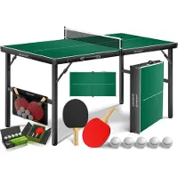 Kesser Mini Tafeltennistafel 153×76,5 cm – Inklapbaar – Incl. Batjes, Ballen & Net – Pingpongtafel