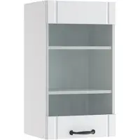 Vicco Fame-Line Glazen keukenkast – 40 cm Wit Landhuis