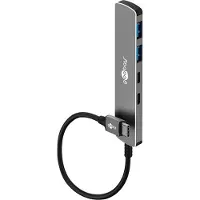 Goobay Slim 4-poorts USB-hub, USB-C naar USB-C/USB-A, 5 Gbit/s