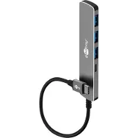 Goobay Slim 4-poorts USB-hub, USB-C naar USB-C/USB-A, 5 Gbit/s