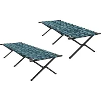 Syfax Opvouwbaar Camping Bed 2 st Bossen 210 x 80 x 46 cm Oxford stof