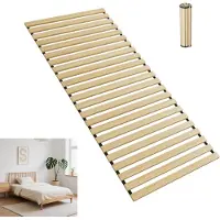 UISEBRT Rolrooster 90x200 cm, lattenrooster, rolllattenrooster, bedrooster. 23 latten, 2 cm dik, belastbaar tot 300 kg. Flexibel, ruimtebesparend, ademend, geschikt voor enkel- en tweepersoonsbed