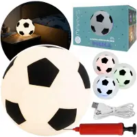 Sarcia.eu Mary's Siliconen LED-nachtlampje, voetbal met pompje, slaaplampje voor de kamer van een fan, USB warm RGB-licht
