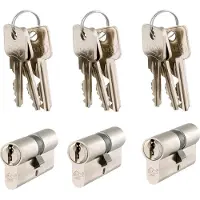 Wovar Cilinderslot SKG** 30 | 30 mm Gelijksluitend | Per Set 3 Stuks | Cilindersloten