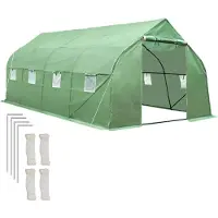 TecTake - Broeikas - Folieserre - Tunnelkas - 600x300x205 cm - 402265