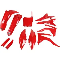 Ufo Honda Crf 250r/450r 2014-2017 With Airbox Cover Eu Hokit121f-070 Fork Protectors & Plastic Set