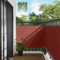 Syfax Balkon Scherm Terracotta 110 x 1000 cm Oxford Stof