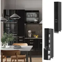 Vicco R-Line Apotheekkast – 30 cm Zwart hoogglans