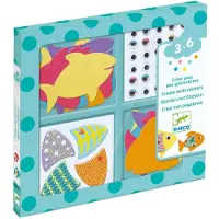 Djeco - Knutselset Creeëren met stickers - Vissen - 3-6j