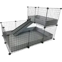 C&c modulair kooppaneel met 3x2 niveaus, een 2x1 niveau en een zilveren helling