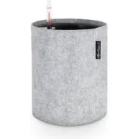 Lechuza TRENDCOVER 23 VILT - Plantenbak - met uitneembare binnenbak - met bewateringssysteem - ALL-IN-ONE set met LECHUZA-PON - light grey