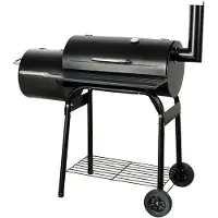 MASTER GRILL MG507 Serie - Kolengrill en Smoker - Lokomotiefontwerp - Temperatuurcontrole - Dubbele Kamers