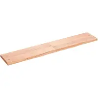 vidaXL Wastafelblad 160x30x(2-4) cm behandeld massief hout lichtbruin