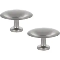 AMIG Set van 2 knoppen 39x25 mm geborsteld nikkel