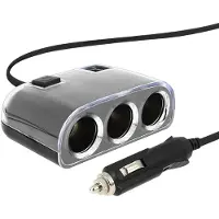Avizar , universele autolader (3x sigarettenaansteker + 1x USB-aansluiting), zwart