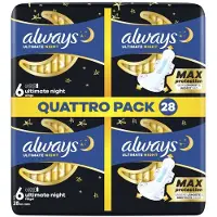Always Ultimate Night Maandverband Met Vleugels - Maat 6 - 28 stuks