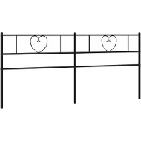 vidaXL Vervangend hoofdbord 180 cm metaal zwart