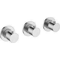 Boss & Wessing Afbouwdeel thermostatische douchekraan bws cemal met 2 stopkranen geborsteld staal pvd