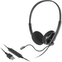 Mozos USB-koptelefoon, koptelefoon met microfoon, USB-aansluiting, PC-headset,