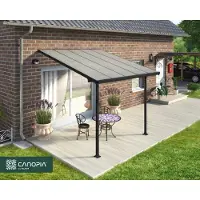 Canopia Palram | - Terrasoverkapping Feria - Donkergrijs - 3x3m