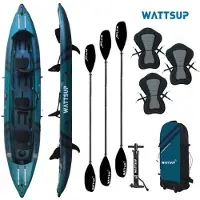 Wattsup COD Kajakset voor 3 personen, opblaasbaar, type Drop-Stitch, inclusief kano, boot en peddel
