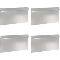 vidaXL Slakkenhekje 4 st 50 x 3,5 x 25 cm Roestvrij staal Zilver