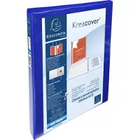 Exacompta Kreacover 15 mm Presentatieringband PP (Polypropeen) A4+ 4 Ringen Blauw 51840BE 10 Stuks