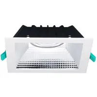 Sylvania Insaver Slim UGR19 Led downlighter 21,7 cm vierkant inbouw 20W 3000K