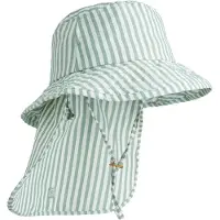 Liewood - Kid's Damona Seersucker Sun Hat - Hoed 43-45 cm - 3-6 Months, grijs