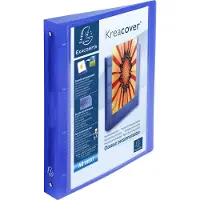 Exacompta 12x Kreacover Ringband Chromaline PP 10/10de met 4 ringen van 30mm - A4 maxi - Blauw - 51562E