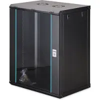Digitus DN-37113 19inch-patchkast 16 HE Zwart, Zwart (RAL 9005)