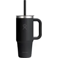 Hydroflask - Travel Tumbler Clear Lid - Isoleerbeker 710 ml, zwart