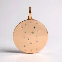 Cavill - Hanger 925 Sterling Zilver Rosé Verguld - 0,104 ct I1 Argyle Rose de France Diamanten - Ronde Briljant - Elegant en Tijdloos Design