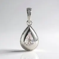 Cavill - 925 Sterling Zilveren Hanger met 0,34 ct Ouro Preto Pink Topaz - Peervormige Braziliaanse Edelsteen - Luxe Vrouwelijke Sieraden 23x9 mm