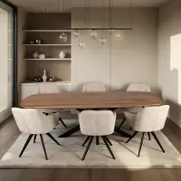Zita Home : Deense ovale eettafel – 220 cm – Natuurlijk – Mangohout