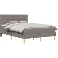 vidaXL Bedframe met matras met hoofdeinde Taupe 120 x 200 cm Stof