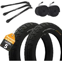 MSZweirad 2x Continental Set 12 inch fietsband 62-203 (12 1/2 x 2 1/4) met AV-binnenband & haaks ventiel + 3 bandenlichters – buitenband kinderfiets of kinderwagen