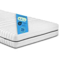 Bodyprotect Vital Protect - matras 100x200 cm koudschuim - hardheid H4 - hoogte 18 cm - als ergonomische schuimmatras, 7-zones matras of koudschuimmatras - Made in EU - 100 x 200 x 18 cm - wit