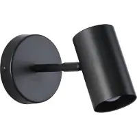 Alpinaluz Zwarte aluminium wandlamp, verstelbare spot, E27 fitting, geschikt voor slaapkamer, studeerkamer, nachtkastje