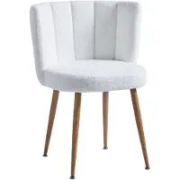 Merax Eetkamerstoelen Wit 2 Stuks - Moderne Stoelen Met Zachte Bekleding En Houten Look Poten - Comfortabele Design Stoelen Voor Eetkamer Woonkamer Of Café