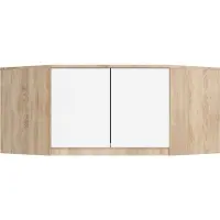 Akord Bovenkast voor Kast S100 - Staand, Dąb Sonoma/Wit, 100x55x50 cm, Laminaat, Mat, Zelfmontage